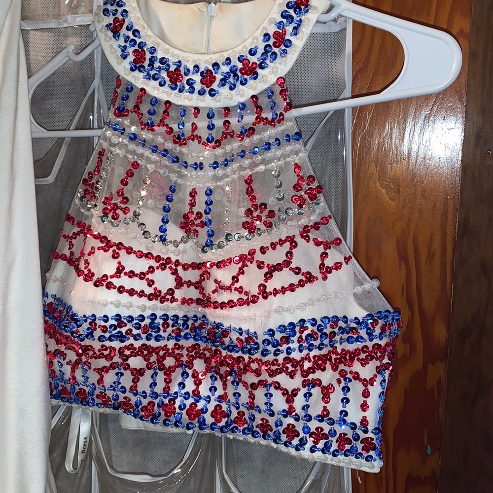 Red, Shite and Blue Prom Dress